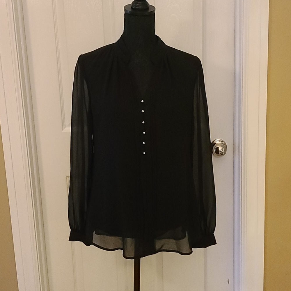 WHBM Black Blouse